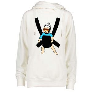 Carlos Hangover Baby With Sunglasses In A Strap Womens Funnel Neck Pullover Hood