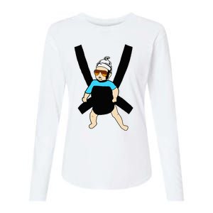 Carlos Hangover Baby With Sunglasses In A Strap Womens Cotton Relaxed Long Sleeve T-Shirt