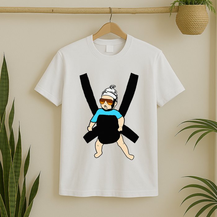Carlos Hangover Baby With Sunglasses In A Strap T-Shirt
