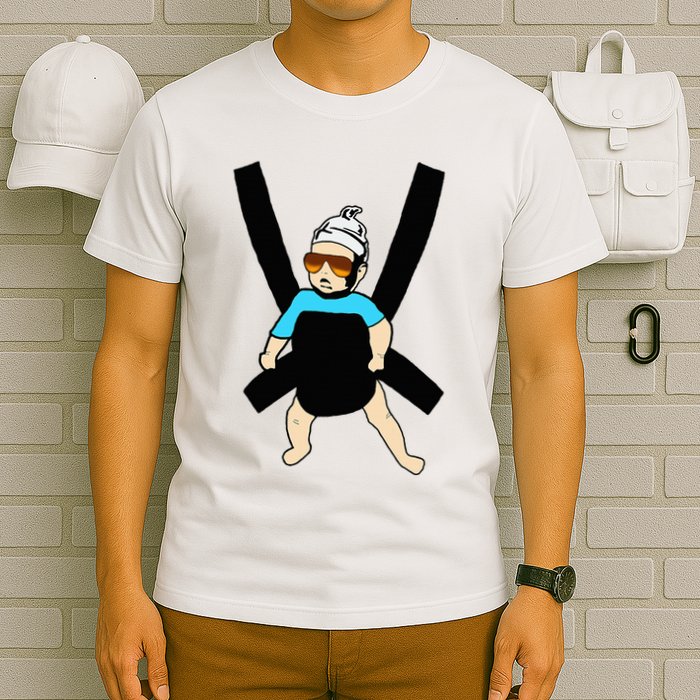 Carlos Hangover Baby With Sunglasses In A Strap T-Shirt