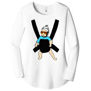 Carlos Hangover Baby With Sunglasses In A Strap Women's Perfect Tri Tunic Long Sleeve Shirt