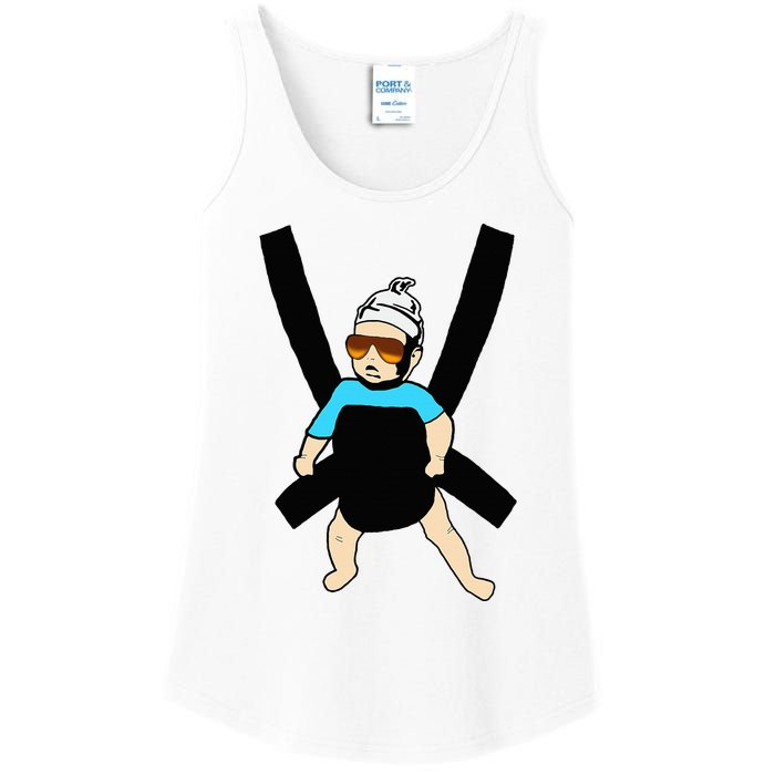 Carlos Hangover Baby With Sunglasses In A Strap Ladies Essential Tank