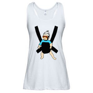 Carlos Hangover Baby With Sunglasses In A Strap Ladies Essential Flowy Tank