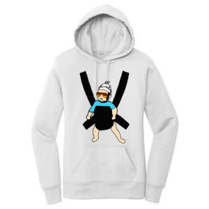 Carlos Hangover Baby With Sunglasses In A Strap Women's Pullover Hoodie