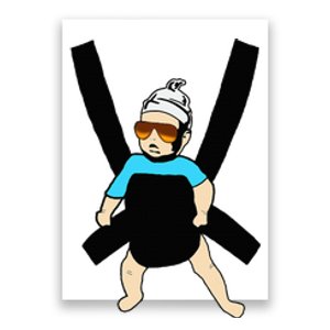 Carlos Hangover Baby With Sunglasses In A Strap Poster