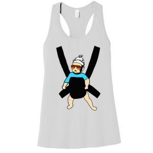 Carlos Hangover Baby With Sunglasses In A Strap Women's Racerback Tank