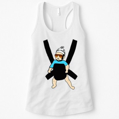 Carlos Hangover Baby With Sunglasses In A Strap Womens Tank Top
