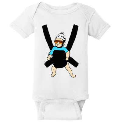 Carlos Hangover Baby With Sunglasses In A Strap Baby Bodysuit