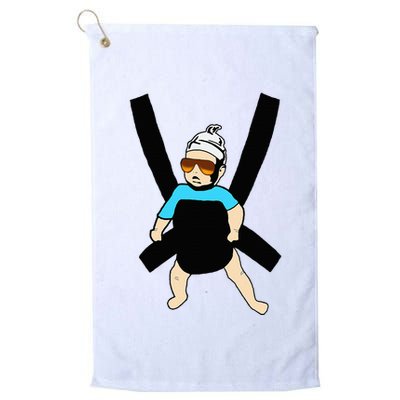 Carlos Hangover Baby With Sunglasses In A Strap Golf Towel