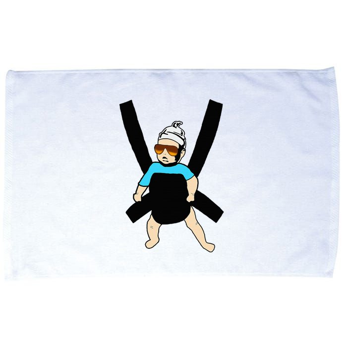 Carlos Hangover Baby With Sunglasses In A Strap Microfiber Hand Towel