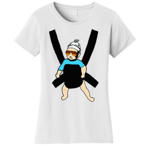 Carlos Hangover Baby With Sunglasses In A Strap Women's T-Shirt