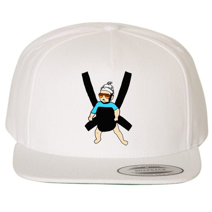 Carlos Hangover Baby With Sunglasses In A Strap Wool Snapback Cap