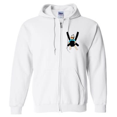 Carlos Hangover Baby With Sunglasses In A Strap Full Zip Hoodie