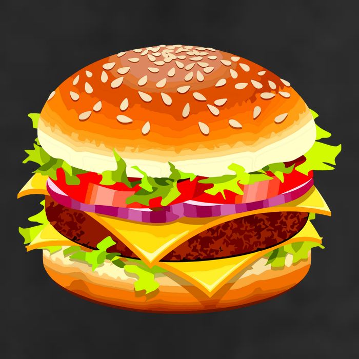 Cheeseburger Hamburger Burger Funny Food Halloween Costume 7 Panel Mesh Trucker Snapback Hat