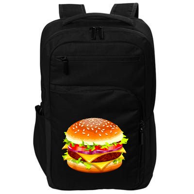 Cheeseburger Hamburger Burger Funny Food Halloween Costume Impact Tech Backpack