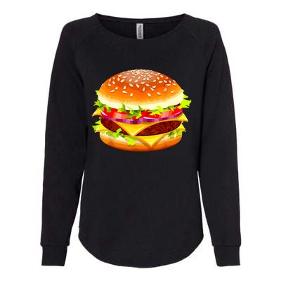 Cheeseburger Hamburger Burger Funny Food Halloween Costume Womens California Wash Sweatshirt