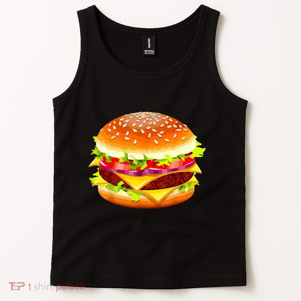Cheeseburger Hamburger Burger Funny Food Halloween Costume Tank Top