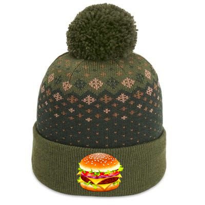 Cheeseburger Hamburger Burger Funny Food Halloween Costume The Baniff Cuffed Pom Beanie