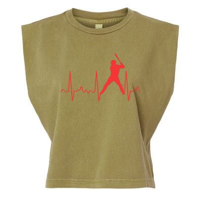 Cool Heartbeat Baseball Gift Garment-Dyed Women's Muscle Tee