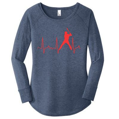 Cool Heartbeat Baseball Gift Women's Perfect Tri Tunic Long Sleeve Shirt