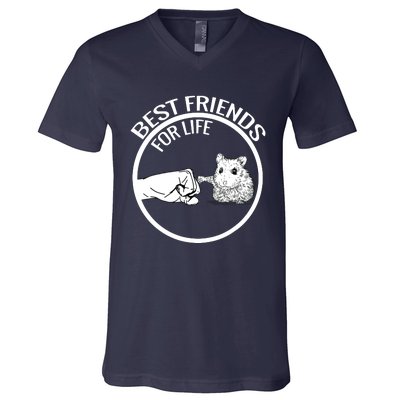 Cute Hamster Best Friends For Life Gift V-Neck T-Shirt