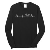 Cycling Heartbeat Bicycle Love Biking Gifts Long Sleeve Shirt