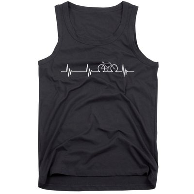 Cycling Heartbeat Bicycle Love Biking Gifts Tank Top