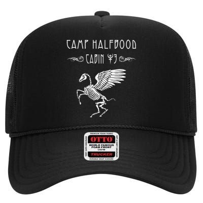 Camp Half blood Cabin Hades Lover High Crown Mesh Back Trucker Hat