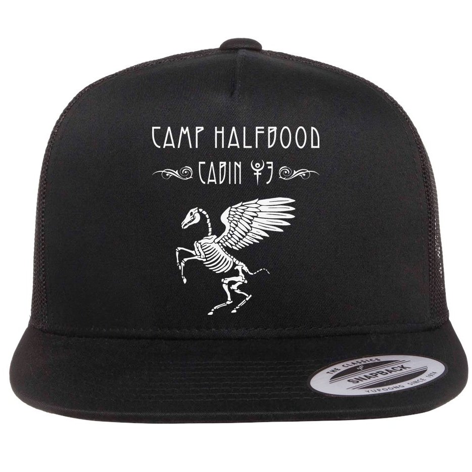 Camp Half blood Cabin Hades Lover Flat Bill Trucker Hat