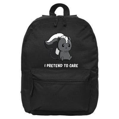 Cute Honey Badger Sarcasm Funny Badgers 16 in Basic Backpack