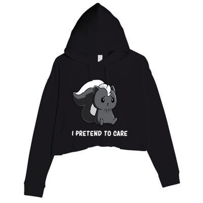 Cute Honey Badger Sarcasm Funny Badgers Crop Fleece Hoodie