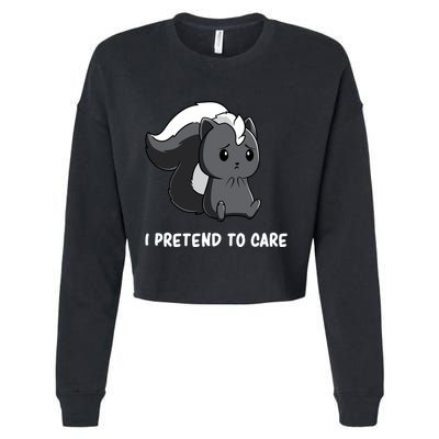 Cute Honey Badger Sarcasm Funny Badgers Cropped Pullover Crew