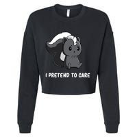 Cute Honey Badger Sarcasm Funny Badgers Cropped Pullover Crew
