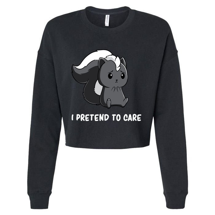 Cute Honey Badger Sarcasm Funny Badgers Cropped Pullover Crew