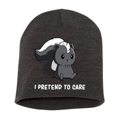 Cute Honey Badger Sarcasm Funny Badgers Short Acrylic Beanie