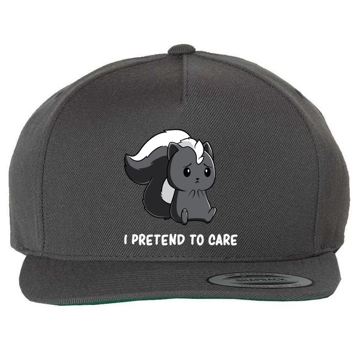 Cute Honey Badger Sarcasm Funny Badgers Wool Snapback Cap