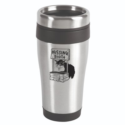 Cat Hissing Booth Free Hisses 16oz Travel Tumbler