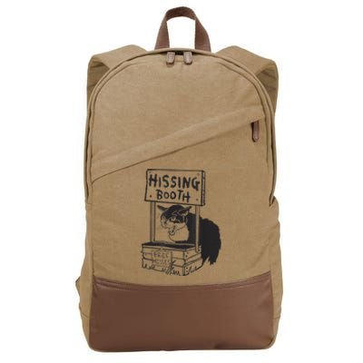 Cat Hissing Booth Free Hisses Cotton Canvas Backpack