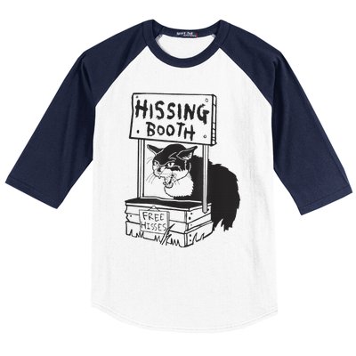 Cat Hissing Booth Free Hisses Baseball Sleeve Shirt