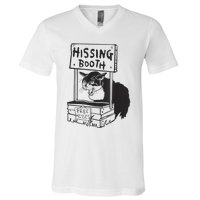 Cat Hissing Booth Free Hisses V-Neck T-Shirt