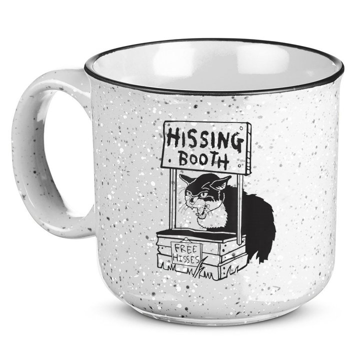 Cat Hissing Booth Free Hisses 15oz Campfire Ceramic Mug