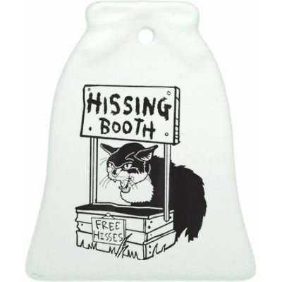 Cat Hissing Booth Free Hisses Ceramic Bell Ornament