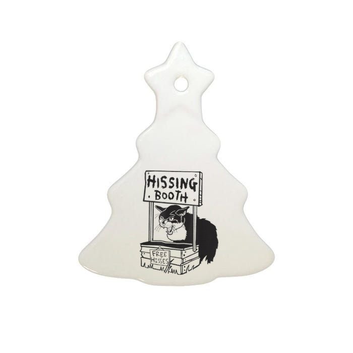 Cat Hissing Booth Free Hisses Ceramic Tree Ornament