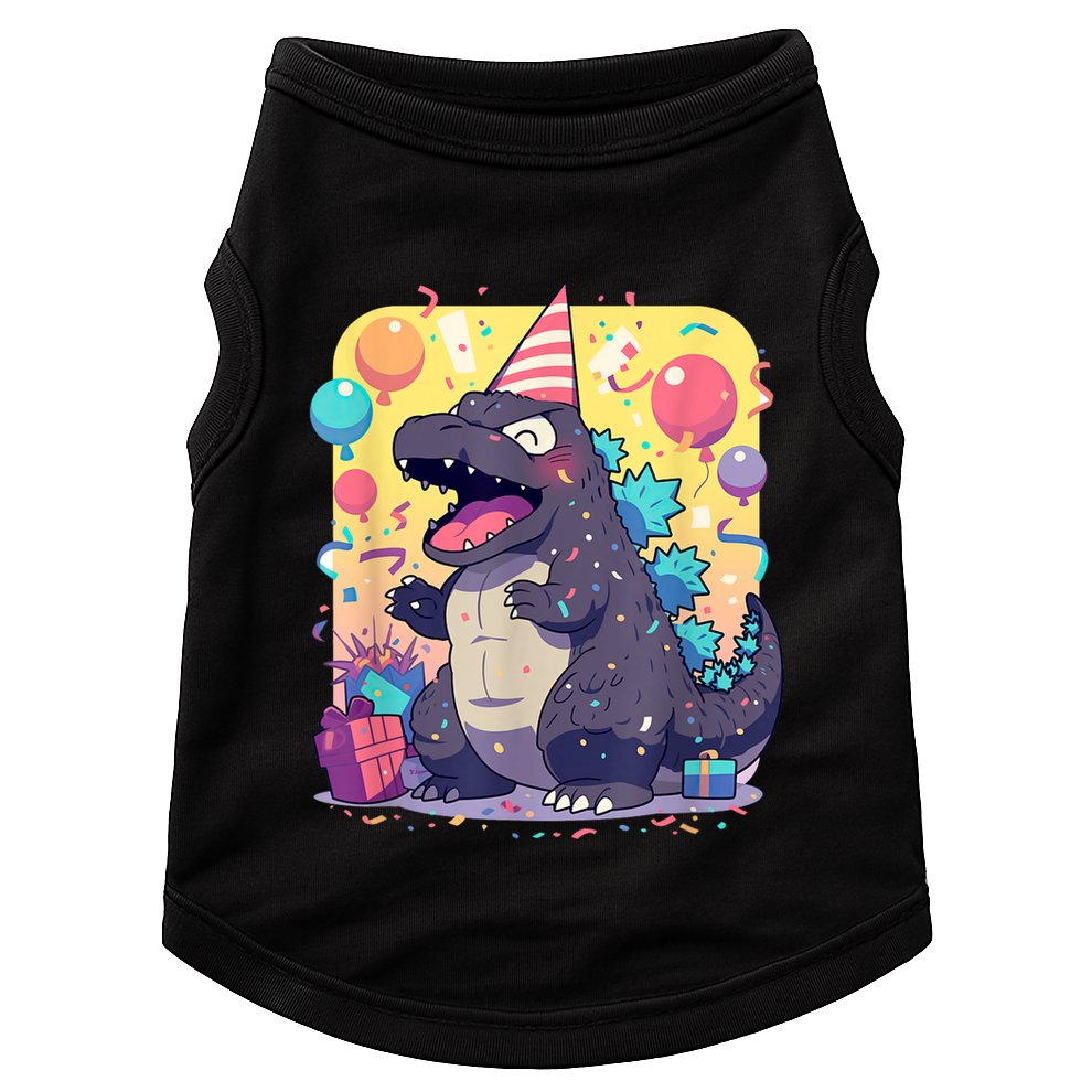 Cute Happy Birthday Japanese Kaiju Monster Epic Party Doggie Tank