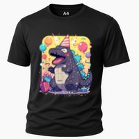 Cute Happy Birthday Japanese Kaiju Monster Epic Party Cooling Performance Crew T-Shirt