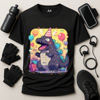 Cute Happy Birthday Japanese Kaiju Monster Epic Party Cooling Performance Crew T-Shirt