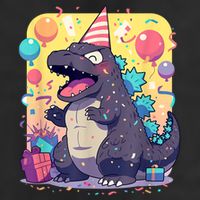 Cute Happy Birthday Japanese Kaiju Monster Epic Party Adult Drive Performance Visor