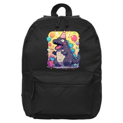 Cute Happy Birthday Japanese Kaiju Monster Epic Party 16 in Basic Backpack