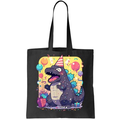 Cute Happy Birthday Japanese Kaiju Monster Epic Party Tote Bag