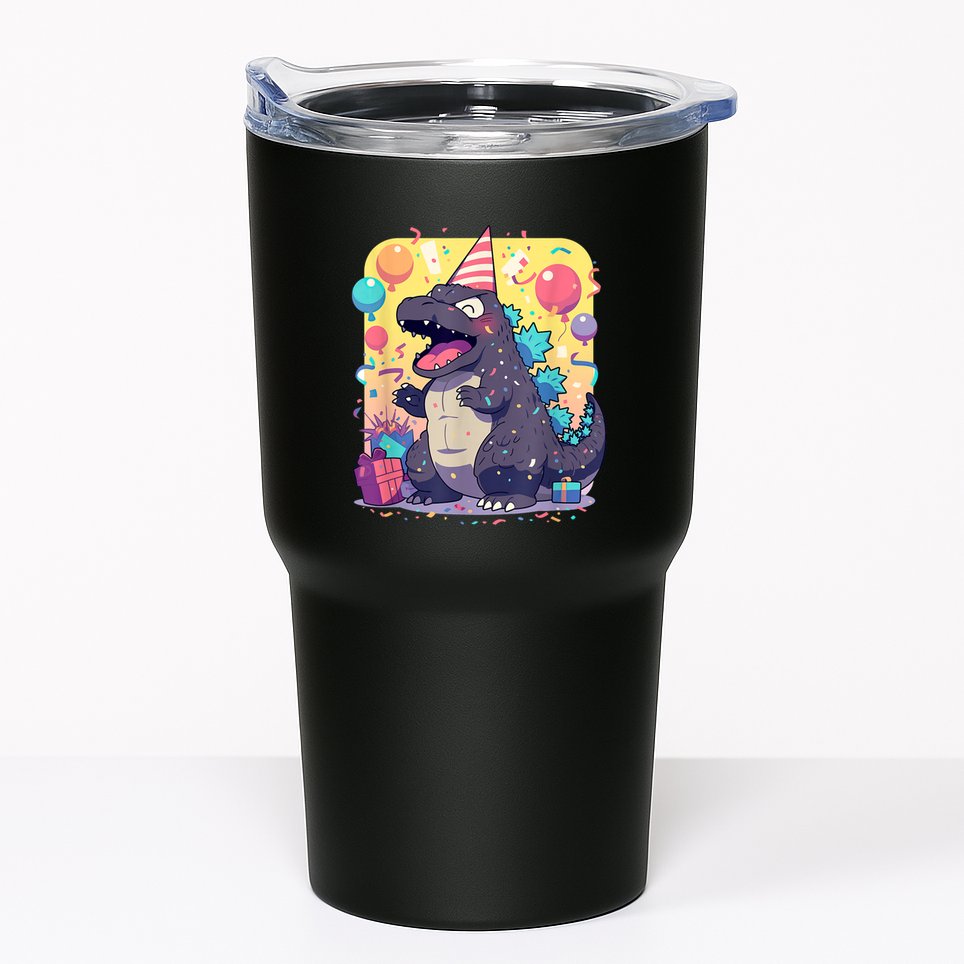 Cute Happy Birthday Japanese Kaiju Monster Epic Party Tumbler